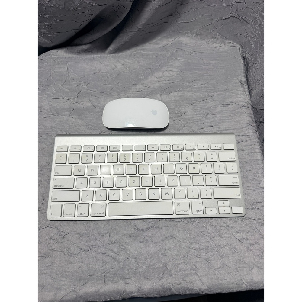 Bundle Apple A1314 Wireless Keyboard & A1296 Magic Mouse Bluetooth Fully Test